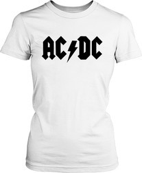 Футболка жіноча. AC/DC. Логотип гурту.