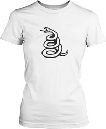 Футболка жіноча. Логотип металіки змія.