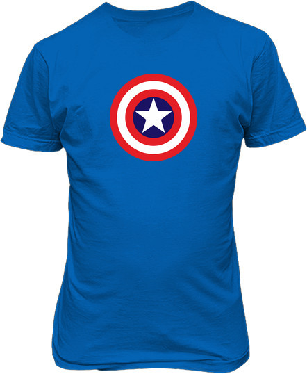 Малюнок футболки Капітан Америка круглий щит