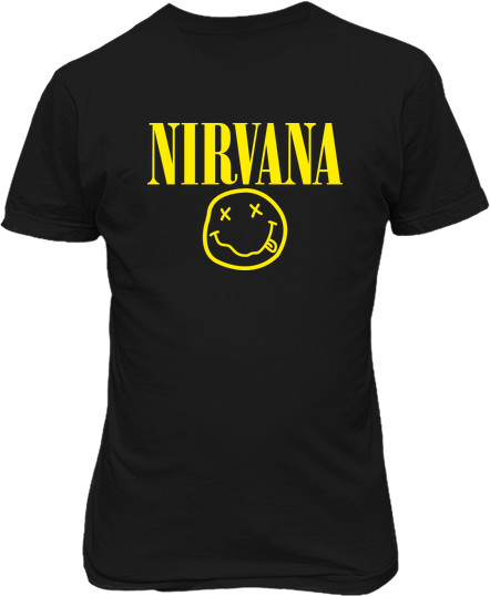 Рисунок футболки Nirvana, смешная рожица