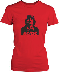 Футболка женская. Солист группы AC/DC.