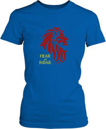 Рисунок футболки Лозунг Hear me roar