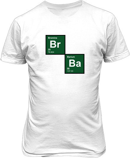 Рисунок футболки Breacking bad. Логотип сериала
