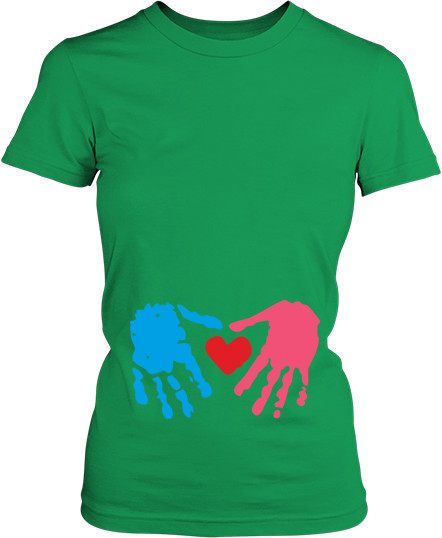 Рисунок футболки Сердце и руки родителей
