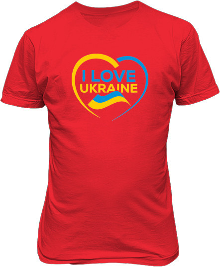 Малюнок футболки Я люблю Україну 3