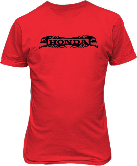 Рисунок футболки Honda. Логотип с черепами