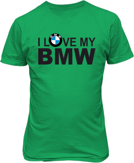 Малюнок футболки Я люблю моє БМВ