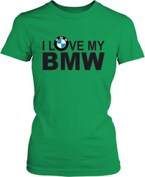 Футболка женская. Я люблю мое BMW.