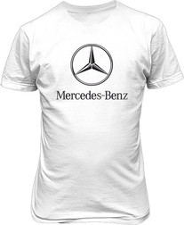 Рисунок футболки Mercedes. Логотип с надписью