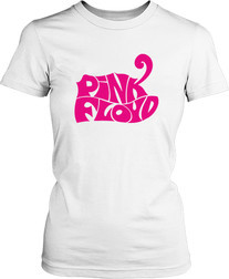 Футболка жіноча. Пінк Флойд, рожевий логотип.