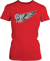 Футболка женская. Volkswagen. Логотип крило.