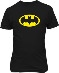 Рисунок футболки Бэтмен. Классический логотип