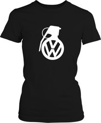 Футболка женская. Volkswagen. Логотип с гранатой.