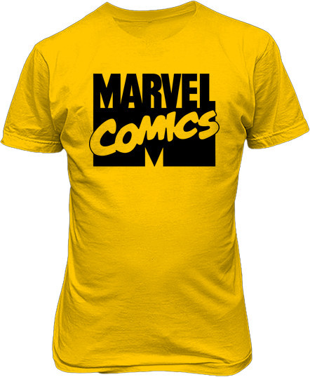 Купить футболку Marvel - черный логотип. в Украине - печать на ...
