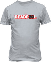 Рисунок футболки Deadpool. Надпись з глазами
