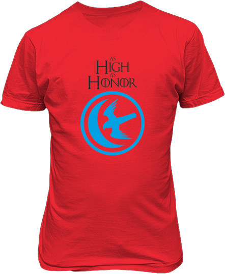 Рисунок футболки Лозунг As high as honor
