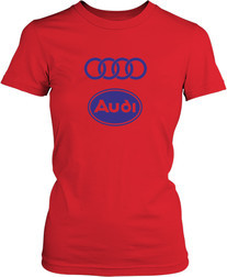 Футболка женская. Audi. Логотип 3.