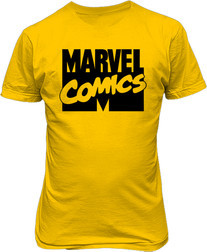 Рисунок футболки Marvel - черный логотип