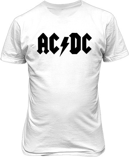 Малюнок футболки AC/DC. Логотип гурту