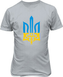 Футболка чоловіча. Жовто-блакитний тризуб