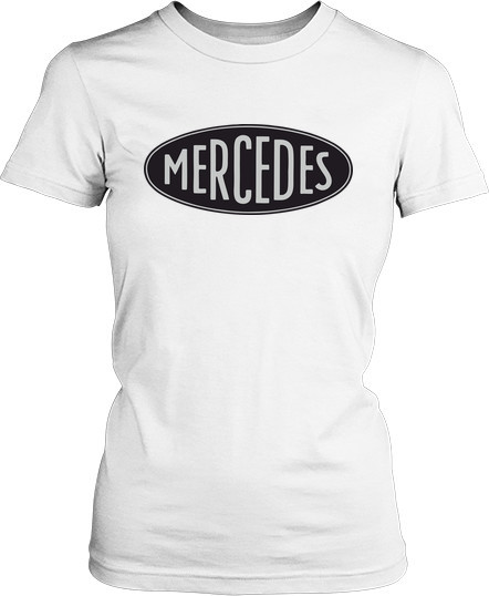 Рисунок футболки Мерседес. Старый логотип