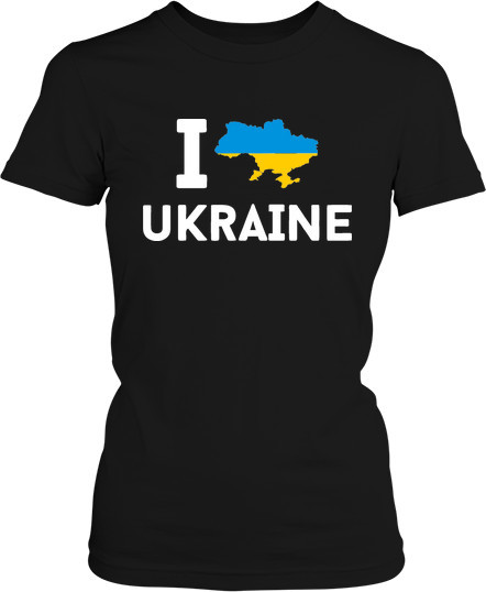 Малюнок футболки I love Ukraine 4