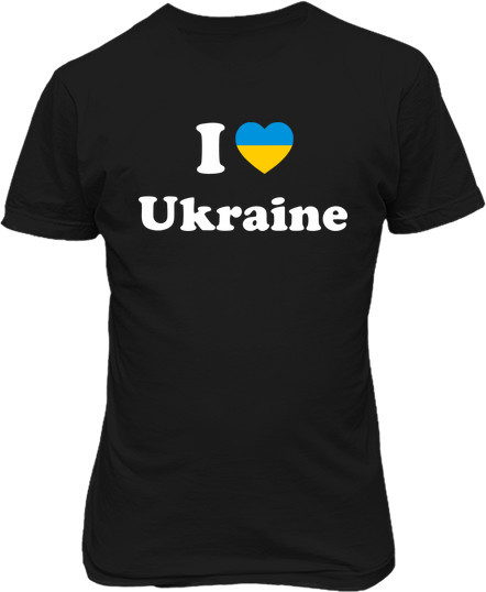 Рисунок футболки I love Ukraine 1