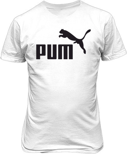 Малюнок футболки Pum, самець пуми