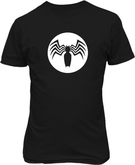 Малюнок футболки Веном. Круглий логотип