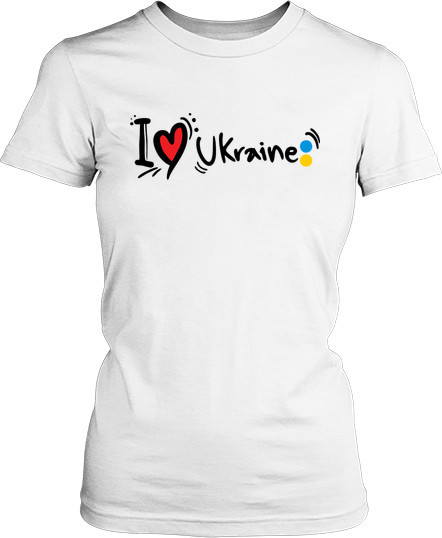 Малюнок футболки I love Ukraine 2