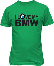 Малюнок футболки Я люблю моє БМВ