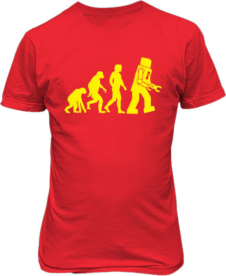 Малюнок футболки Еволюція робота