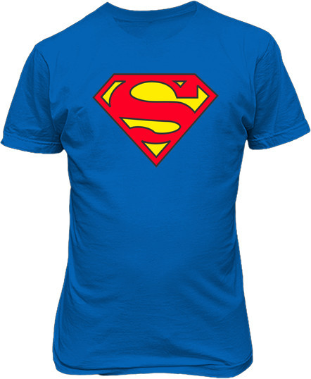 Рисунок футболки Супермен классический логотип
