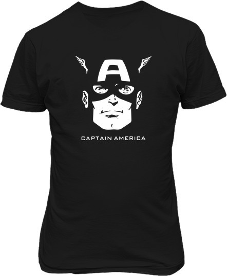 Малюнок футболки Лицо Капітана Америки