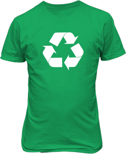Рисунок футболки Символ переработки