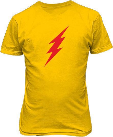 Малюнок футболки Flash червона блискавка