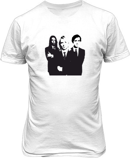 Рисунок футболки Nirvana, состав группы