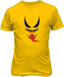 Рисунок футболки Веном с красным языком