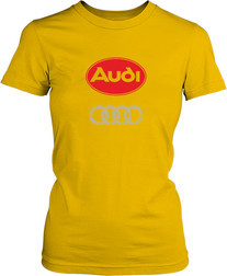 Футболка женская. Audi. Лого 1.