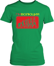 Рисунок футболки Пиволюция. На русском