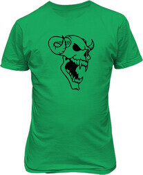 Футболка мужская. Череп рогатого животного.