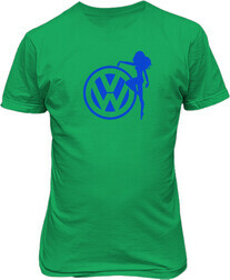 Футболка чоловіча. Фольксваґен. Лого з дівчиною.