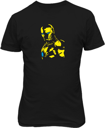 Рисунок футболки Желтий Iron Man
