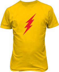 Рисунок футболки Flash красная молния
