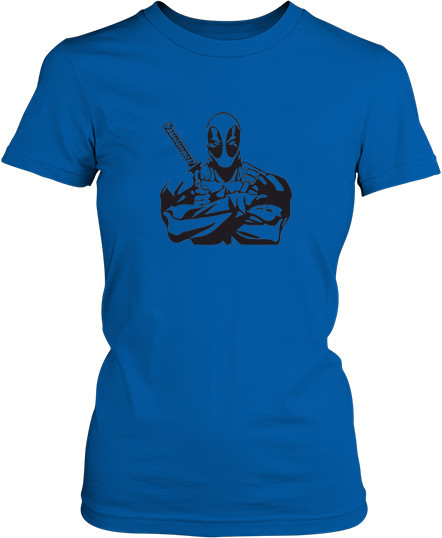 Малюнок футболки Deadpool. Склавши руки