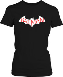 Малюнок футболки Бетмен. Логотип з написом
