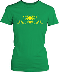 Рисунок футболки Лого пчела в орнаменте