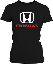 Футболка женская. Honda. Лого и надпись.
