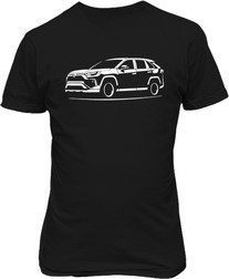 Малюнок футболки Тойота Рав 4. Ескіз