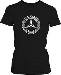 Рисунок футболки Бенц. Классический логотип